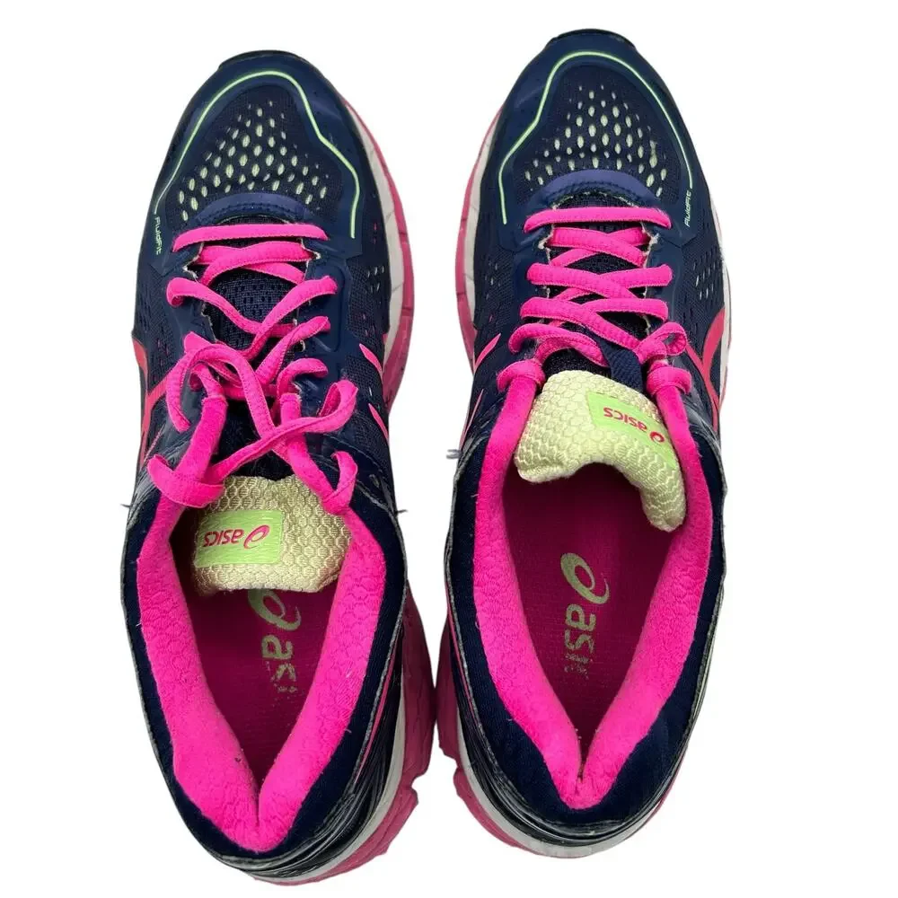 ASICS Women's Gel Kayano 22 Indigo‎ Blue Pink Glow Sneakers Shoes Size 8